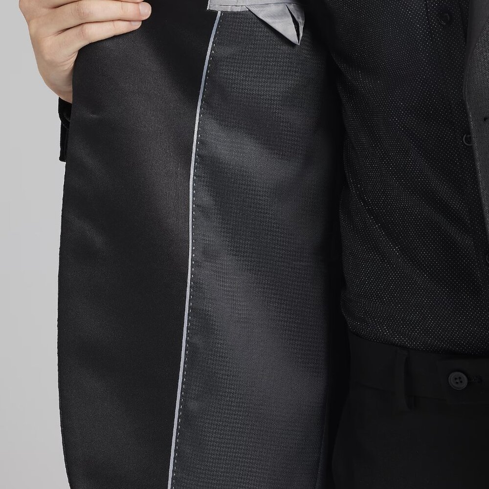 NEW Egara Slim Fit Black Tic Dinner Tuxedo Jacket 46R - Picture 4 of 5